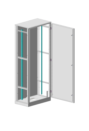 MULTICOLOR Housing VRU-1 IP-54 (800x2000x450) with removable side panels (WxHxD) RAL 7035; without mounting panels