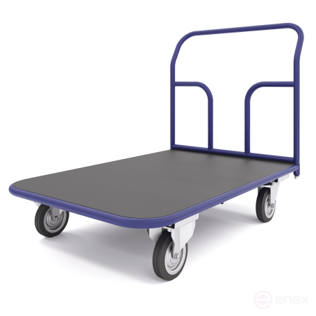 Platform trolley with rubber coating TPR 9 (500x1000mm) wheels d160mm.