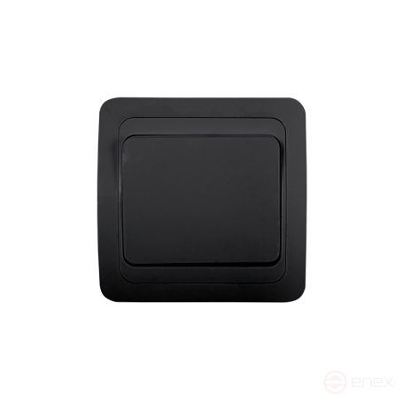 Выключатель одноклавишный CLASSICO черный 2021B IN HOME