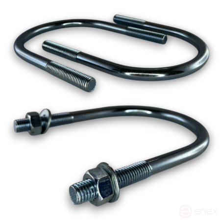 Керн Комплект хомут U образный гост 24137-80 м12х105 + 2 гайки + 2шайбы. Оцинкованный. 5 комплектов RKU00121052005