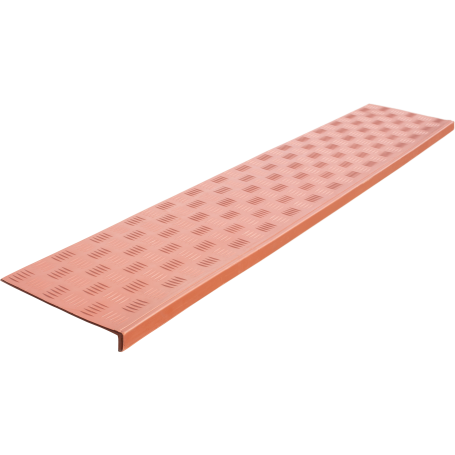 Anti-slip pad on the step is Long-max angular (rubber tread) 1500x300x30, ochre (orange)