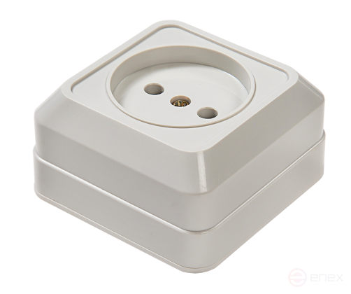 Розетка одинарная BOLLETO белая накладная 7022 IN HOME