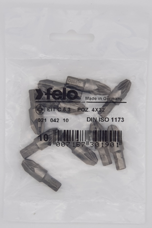 Felo Bit cross series Industrial PZ 4X32, 10 pcs 02104210