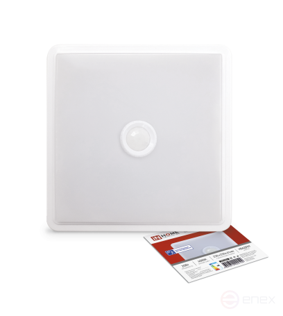 Светильник светодиодный СПБ-2Д-КВАДРАТ 20Вт 4000К 1400Лм 230мм с датчиком белый IN HOME