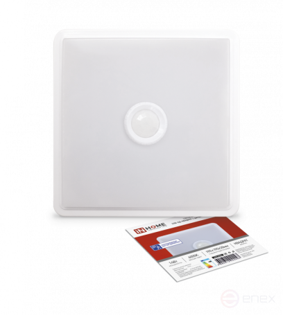 Светильник светодиодный СПБ-2Д-КВАДРАТ 14Вт 4000К 1100Лм 190мм с датчиком белый IN HOME