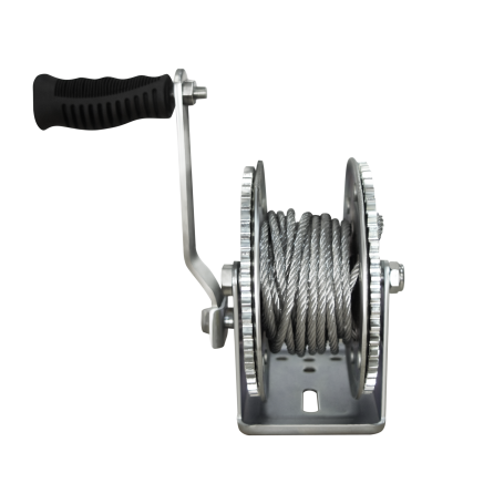 Winch 800 kg, rope 10 m two speeds OCALIFT KS manual drum with brake