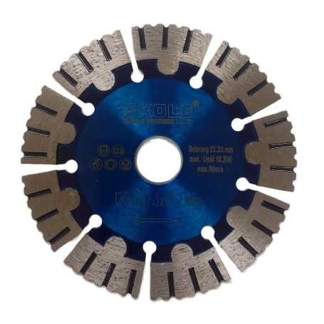 Diamond disc blue SKOLE 125 segment reinforced AZ19-125