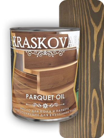 Масло для пола и паркета быстросохнущее Kraskovar Parquet oil Палисандр 0,75 л.