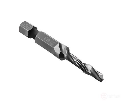 Сверло-метчик ПРАКТИКА М5 шаг 0,8 мм, длина 54 мм, хвостовик HEX 1/4