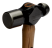 Hammer with round striker and handle made of American hazel, 1640 g