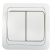 Выключатель двухклавишный CLASSICO белый 2023 IN HOME