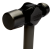 Hammer with round striker and fiberglass handle, 920 g