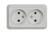 Розетка двойная BOLLETO белая накладная 7102 IN HOME