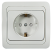 Розетка одинарная с заземлением со шторкой CLASSICO белая 2028x IN HOME