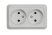 Розетка двойная BOLLETO белая накладная 7102 IN HOME