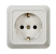 Розетка одинарная с заземлением BOLLETO белая накладная 7028 IN HOME