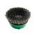 Corrugated cup brush, D60 mm, M14 fit, stainless steel corrugated wire AISI 316 0.30 mm