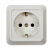 Розетка одинарная с заземлением BOLLETO белая накладная 7028 IN HOME