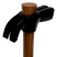 Молоток-гвоздодер испанского типа с рукояткой из американского орешника, 550 г