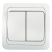 Выключатель двухклавишный CLASSICO белый 2023 IN HOME