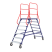 Movable collapsible ladder LR 6.2 (785x2330x2135mm) 6 steps, 2 flights, wheels d160mm.