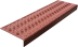 Anti-slip pad on the step large lightweight corner (rubber tread) 1000*305*71 mm, brick
