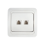 Розетка компьютерная двойная RJ-45 CLASSICO белая 2136 IN HOME