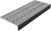 Противоскользящая накладка на ступень средняя облегченная угловая (Проступь резиновая) 750х305х71 мм, серая