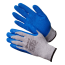 Перчатки хлопчатобумажные серые с синим текстурированным латексом Gward Stoun