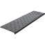 Накладка на ступень резиновая противоскользящая (Проступь) Удлиненная Елочная 1200x300x30 / цвет черный