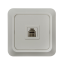 Розетка телефонная BOLLETO белая накладная 7034 IN HOME