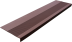 Накладка на ступень резиновая противоскользящая (Проступь) Удлиненная рифленая 1200x300x30 / цвет шоколад