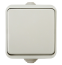 Выключатель одноклавишный AQUA белый полугерметичный 3100 IN HOME