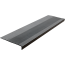 Накладка на ступень резиновая противоскользящая (Проступь) Удлиненная рифленая 1200x300x30 / цвет черный