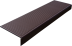 Противоскользящая накладка на ступень большая угловая (Проступь резиновая) 1100*305*110 мм, шоколад