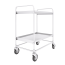 Two-tier service trolley made of stainless steel ST NJ 2 (600x900) bolted wheels d125.