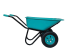 Construction wheelbarrow 2-wheel 120L/180kg, plastic shockproof body (wheel not included)