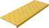 Противоскользящая накладка на ступень малая угловая (Проступь резиновая) 740х250х30 мм, желтая