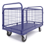Platform trolley with mesh sides and folding handles TSRS 3 (600x1000) wheels d160mm.