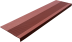 Накладка на ступень резиновая противоскользящая (Проступь) Удлиненная рифленая 1200x300x30 / цвет кирпич