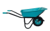 Construction wheelbarrow 1 wheel 110L/180kg, Premium turquoise plastic body (wheel not included)