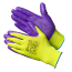 Перчатки ярко-зеленые нейлоновые с фиолетовым нитрилом покрытием Gward Hi-Vis