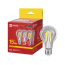 LED Lamp LED-A60-deco 4PACK 15W 230V E27 3000K 1480Lm (4pcs/pack) Transparent IN HOME