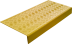 Противоскользящая накладка на ступень средняя облегченная угловая (Проступь резиновая) 750х305х71 мм, желтая