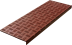 Anti-slip pad on the small corner step (rubber tread) 740x250x30 mm, brick
