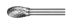 Борфреза твердосплавная E-12,5-20-MD-08-65