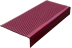 Anti-slip pad on the middle corner step (rubber tread) 750x330x100 mm, red