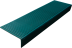 Противоскользящая накладка на ступень большая угловая (Проступь резиновая) 1100*305*110 мм, зеленая