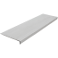 Накладка на ступень резиновая противоскользящая (Проступь) Удлиненная рифленая 1200x300x30 / цвет серый