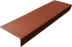 Anti-slip pad on the large corner step (Rubber tread) 1100*305*110 mm, brick